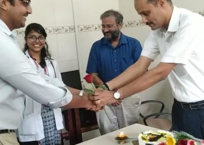 Weekly visit by Dr. D Suresh Rao to SDM Ayurveda