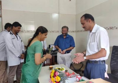 Weekly visit by Dr. D Suresh Rao to SDM Ayurveda
