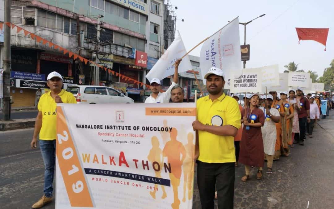 Walkathon by Mangalore Institute of Oncology to commemorate World Cancer Day 2019