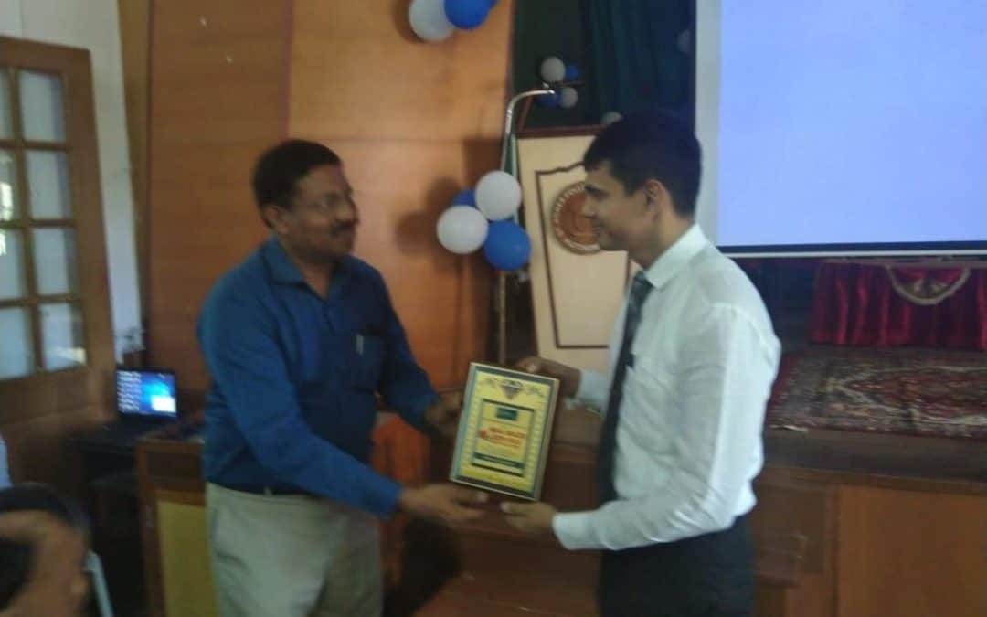 Dr. Krishna Prasad Director MIO speaks at St Agnes College, Mangalore