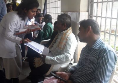 A cancer screening camp conducted at Sub-divisional Hospital, Sagar, Shivamogga